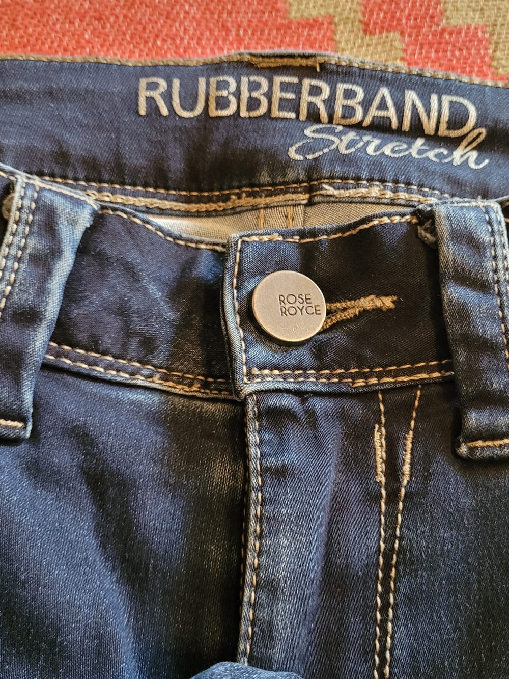Rose Royce, NWOT, Rubberband Stretch Skinny Jeans in Dark Blue, 28 - Picture 2 of 8